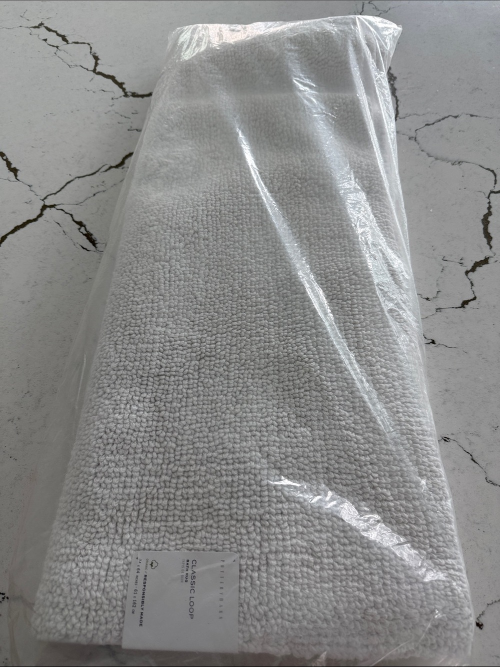 Pottery Barn Classic Loop White Bath Rug